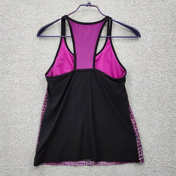Xersion Tank Top Womens Large Athletic Purple Black Workout Gym Yoga - Picture 9 of 9